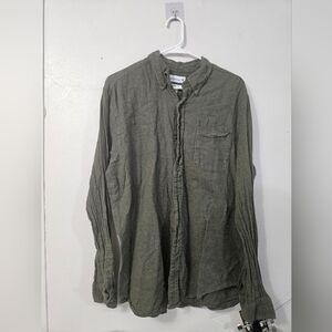 Mens Saddlebred Button Up Green Shirt!